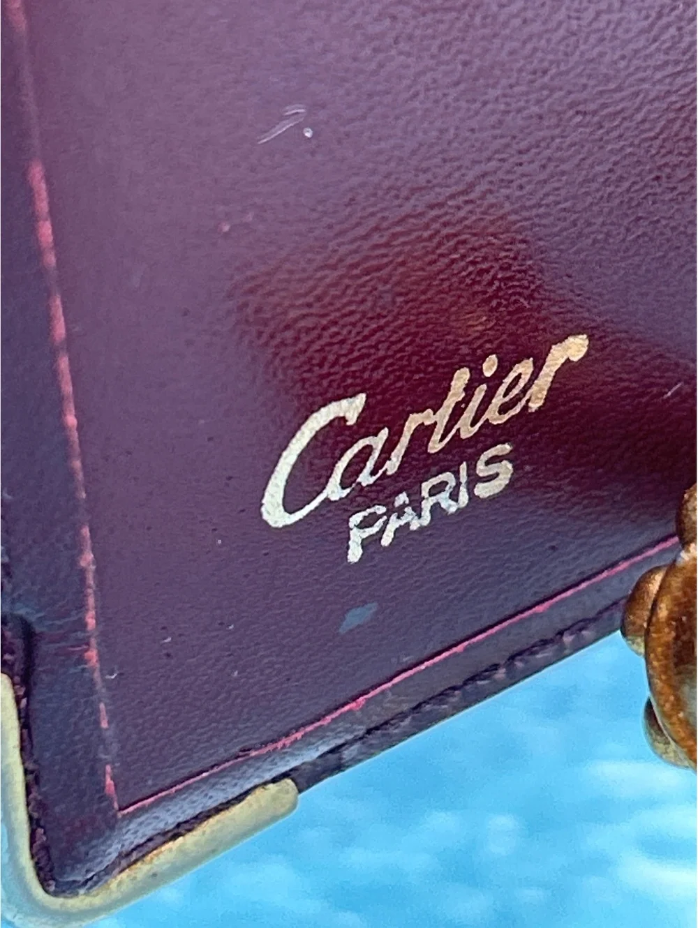 Vintage Must de Cartier Bordeaux Leather Bifold Wallet - Good Condition